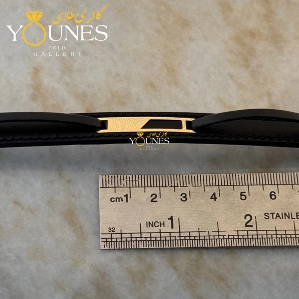 دستبند طلا چرم مردانه L113